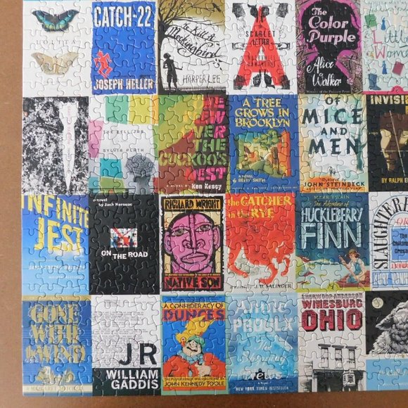 Re-Marks Great American Novels Jigsaw Puzzle 1000 pc 19x27 inches Book Covers - Picture 4 of 9